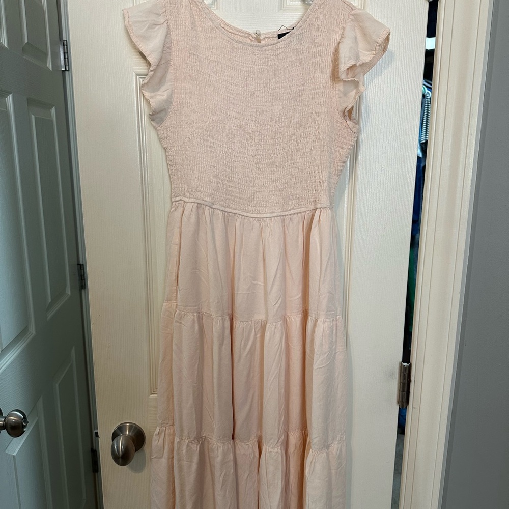 Elegant Cream Midi Dress